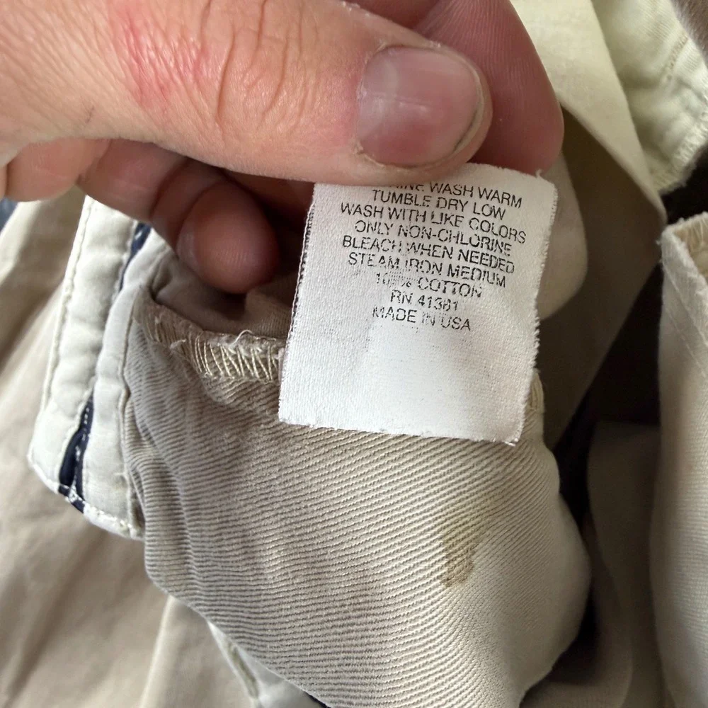 Vintage USA Polo Ralph Lauren Pants Mens 34x31 (Fits 33x30) Beige Double Pleated